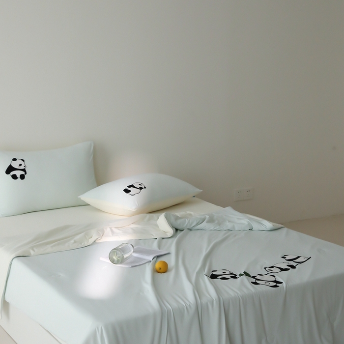 91家纺网 家纺一手货源 找家纺 时亿家居 2025凉感夏被Pro系列凉感被空调被 熊猫之家