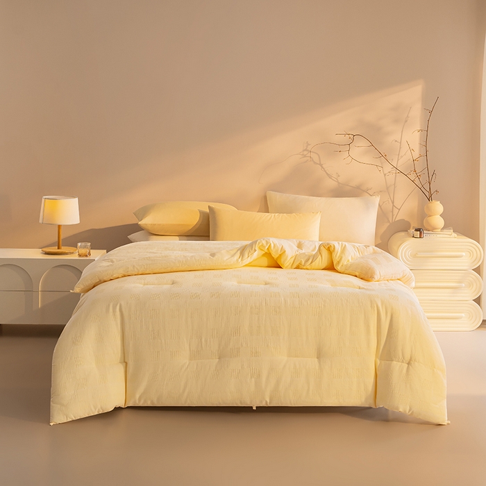 91家纺网 家纺一手货源 找家纺 （总）阳光被业 2025新款100%纯棉提花大豆春秋被高端全棉面料冬被被子被芯学生夏被