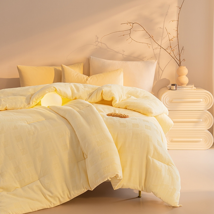 91家纺网 家纺一手货源 找家纺 （总）阳光被业 2025新款100%纯棉提花大豆春秋被高端全棉面料冬被被子被芯学生夏被