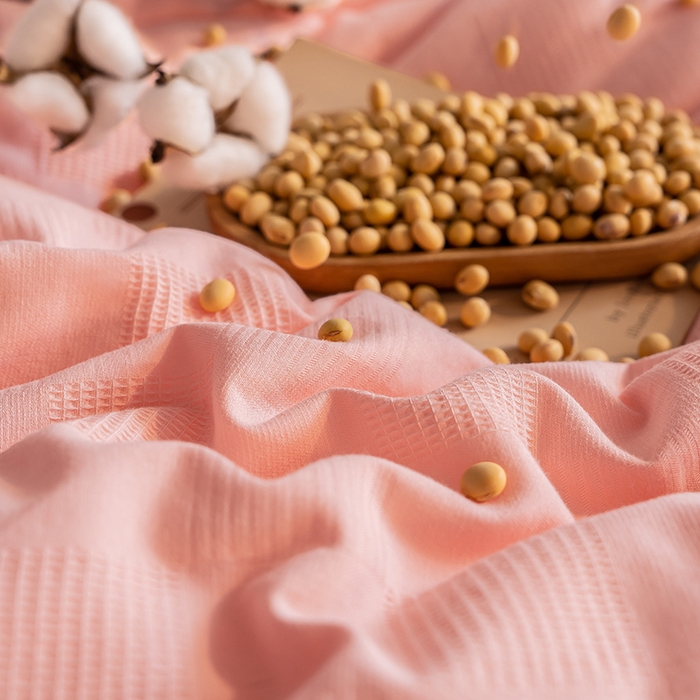 91家纺网 家纺一手货源 找家纺 阳光被业 2025新款100%纯棉提花大豆春秋被高端全棉面料冬被被子被芯学生夏被 玉色