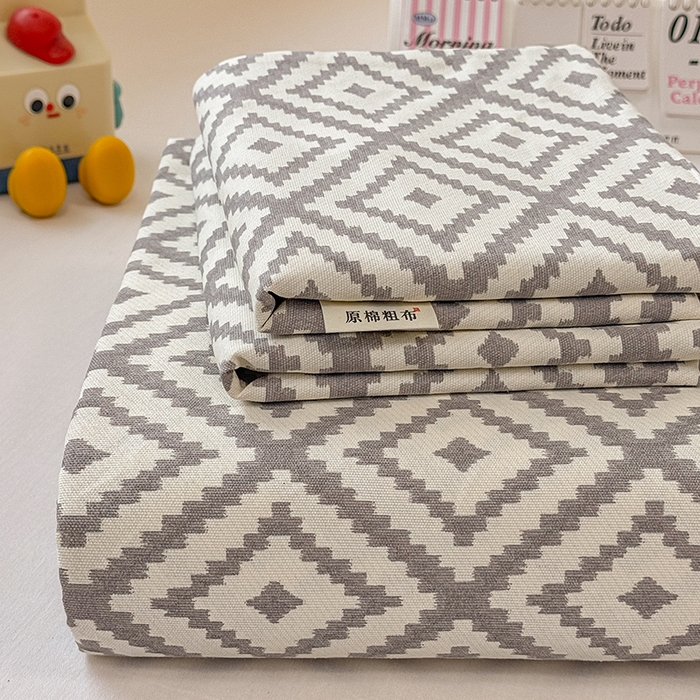 91家纺网 家纺一手货源 找家纺 （总）2025新款原棉老粗布床单凉席三件套柔软舒适-热门花型一