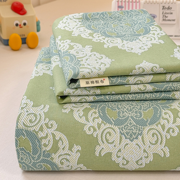 91家纺网 家纺一手货源 找家纺 （总）2025新款原棉老粗布床单凉席三件套柔软舒适-热门花型一