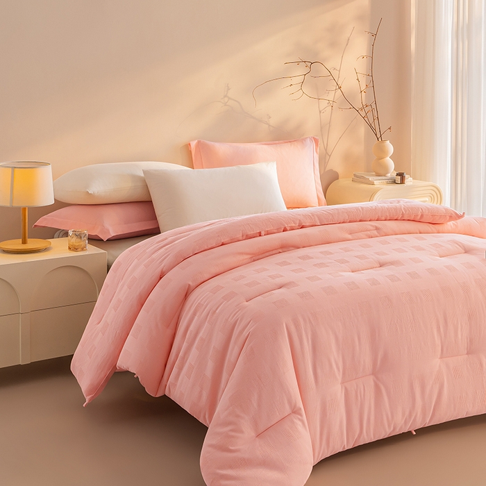 91家纺网 家纺一手货源 找家纺 （总）阳光被业 2025新款100%纯棉提花大豆春秋被高端全棉面料冬被被子被芯学生夏被