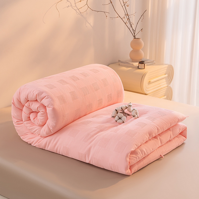 91家纺网 家纺一手货源 找家纺 （总）阳光被业 2025新款100%纯棉提花大豆春秋被高端全棉面料冬被被子被芯学生夏被