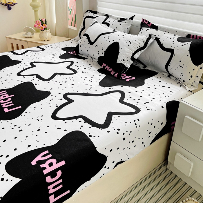 91家纺网 家纺一手货源 找家纺 朵朵家纺 2025新款亲肤棉芦荟棉床笠单床笠，磨毛床笠，印花床笠（可定制尺寸 ）