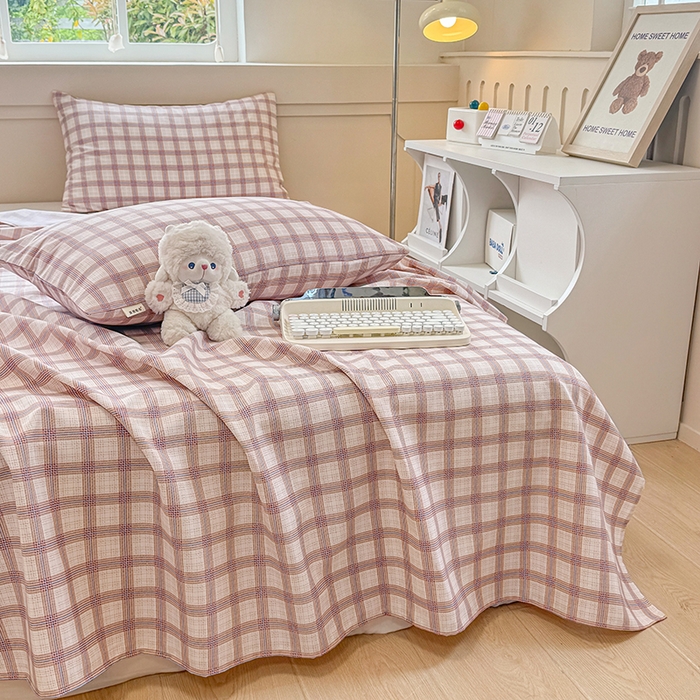 91家纺网 家纺一手货源 找家纺 2025新款原棉老粗布床单凉席三件套柔软舒适-热门花型一 艾格