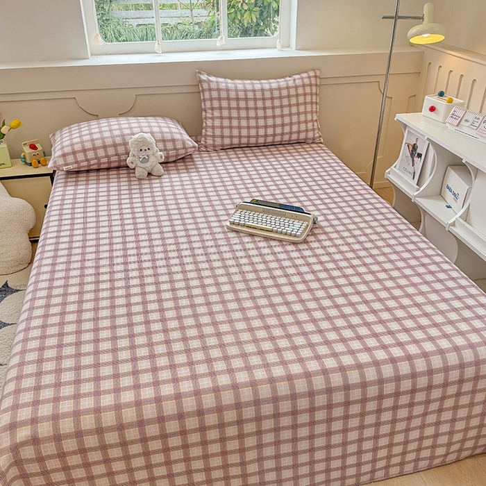 91家纺网 家纺一手货源 找家纺 2025新款原棉老粗布床单凉席三件套柔软舒适-热门花型一 艾格