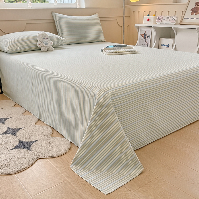 91家纺网 家纺一手货源 找家纺 2025新款原棉老粗布床单凉席三件套柔软舒适-热门花型一 北望