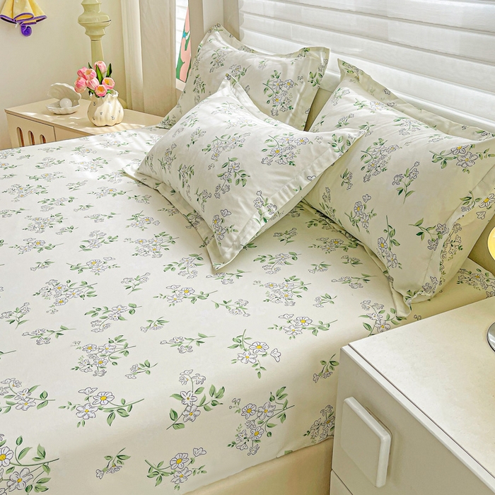 91家纺网 家纺一手货源 找家纺 朵朵家纺 2025新款亲肤棉芦荟棉床笠单床笠，磨毛床笠，印花床笠（可定制尺寸 ）