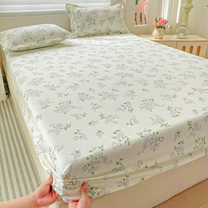 91家纺网 家纺一手货源 找家纺 朵朵家纺 2025新款亲肤棉芦荟棉床笠单床笠，磨毛床笠，印花床笠（可定制尺寸 ）