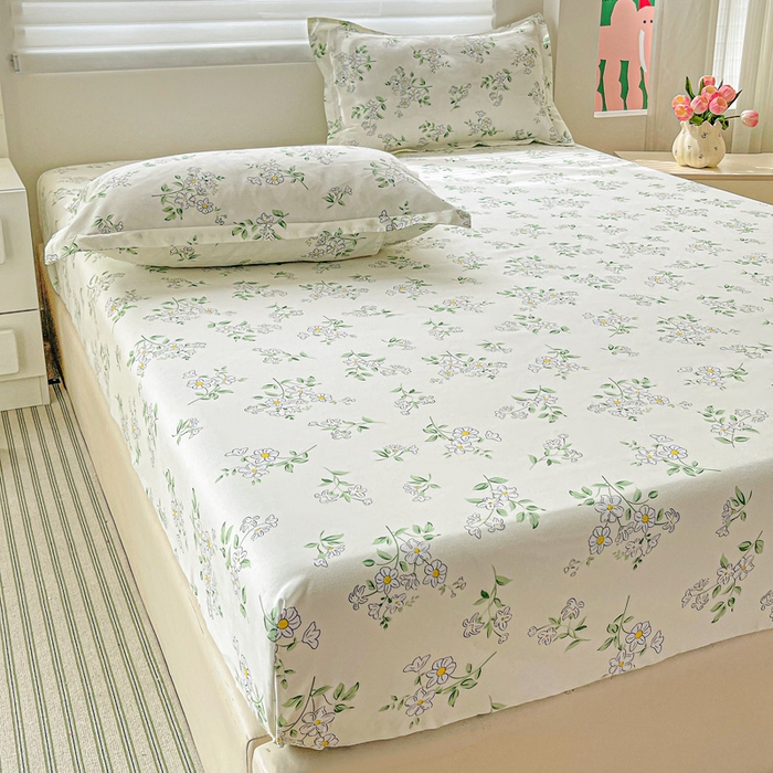 91家纺网 家纺一手货源 找家纺 朵朵家纺 2025新款亲肤棉芦荟棉床笠单床笠，磨毛床笠，印花床笠（可定制尺寸 ）