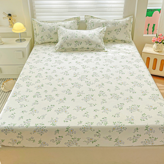 91家纺网 家纺一手货源 找家纺 朵朵家纺 2025新款亲肤棉芦荟棉床笠单床笠，磨毛床笠，印花床笠（可定制尺寸 ）