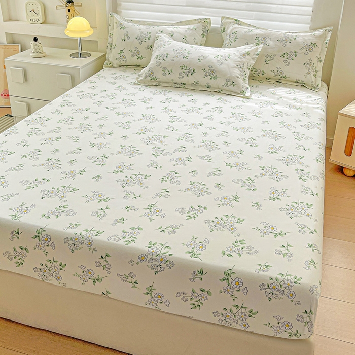 91家纺网 家纺一手货源 找家纺 朵朵家纺 2025新款亲肤棉芦荟棉床笠单床笠，磨毛床笠，印花床笠（可定制尺寸 ）