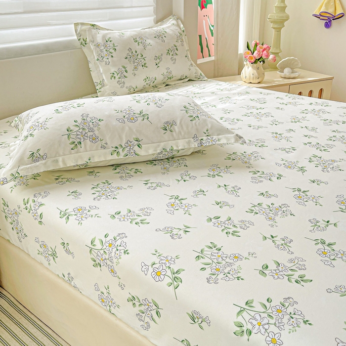 91家纺网 家纺一手货源 找家纺 朵朵家纺 2025新款亲肤棉芦荟棉床笠单床笠，磨毛床笠，印花床笠（可定制尺寸 ）