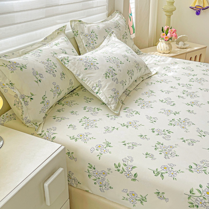 91家纺网 家纺一手货源 找家纺 朵朵家纺 2025新款亲肤棉芦荟棉床笠单床笠，磨毛床笠，印花床笠（可定制尺寸 ）