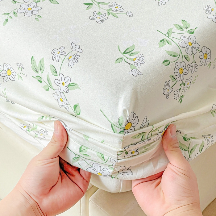 91家纺网 家纺一手货源 找家纺 朵朵家纺 2025新款亲肤棉芦荟棉床笠单床笠，磨毛床笠，印花床笠（可定制尺寸 ）