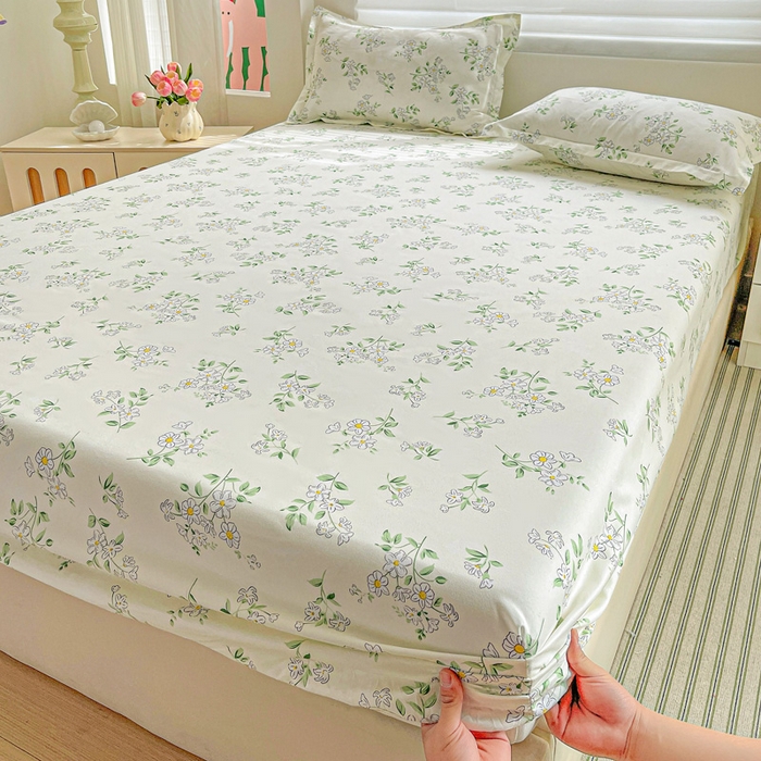 91家纺网 家纺一手货源 找家纺 朵朵家纺 2025新款亲肤棉芦荟棉床笠单床笠，磨毛床笠，印花床笠（可定制尺寸 ）