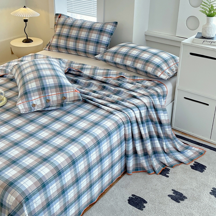 91家纺网 家纺一手货源 找家纺 （总）春皖家纺 2025新款全棉色织密拷老粗布系列-单床单