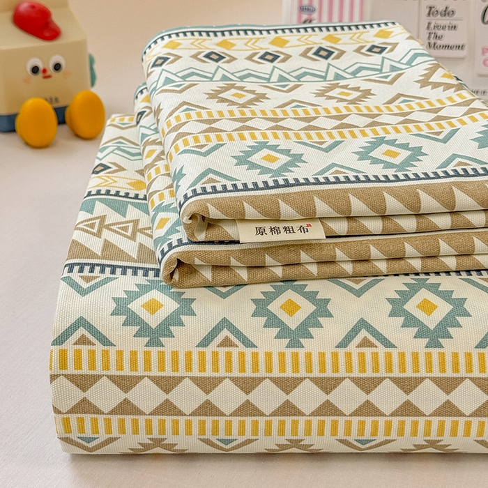 2025新款原棉老粗布床单凉席三件套柔软舒适-热门花型一 波西米亚