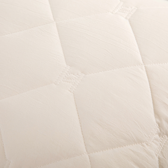 91家纺网 家纺一手货源 找家纺 安逸恋 2025新款A类水洗棉大豆夹棉枕套48*74cm出口跨境 米白