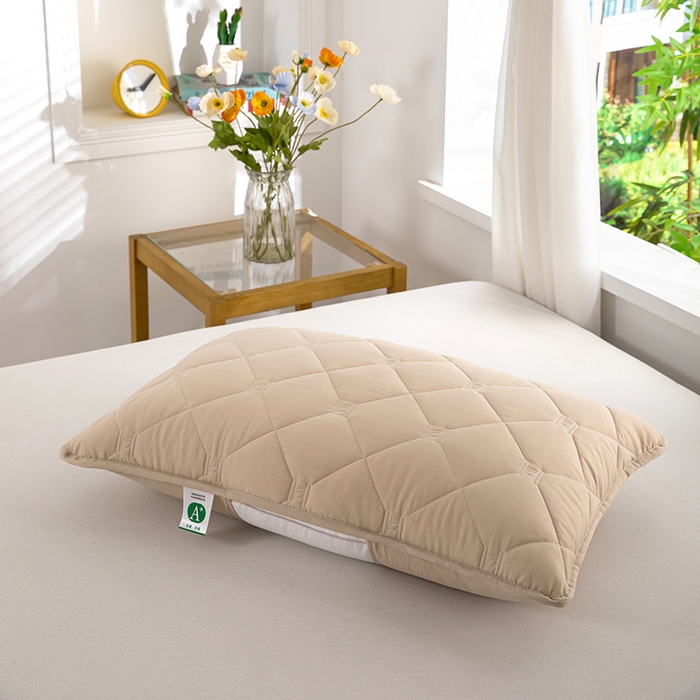 91家纺网 家纺一手货源 找家纺 安逸恋 2025新款A类水洗棉大豆夹棉枕套48*74cm出口跨境 咖色