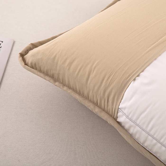 91家纺网 家纺一手货源 找家纺 安逸恋 2025新款A类水洗棉大豆夹棉枕套48*74cm出口跨境 咖色