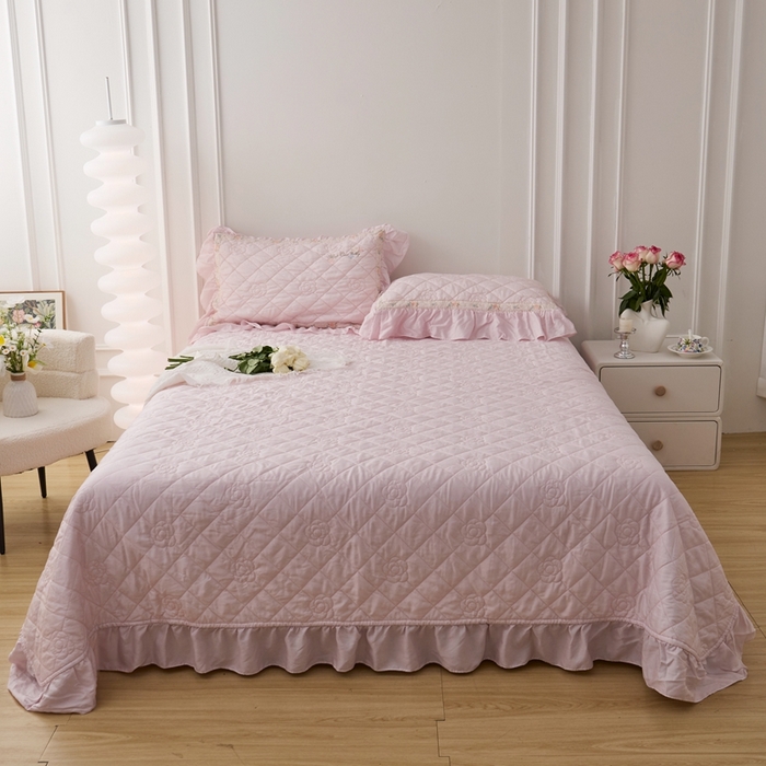 91家纺网 家纺一手货源 找家纺 （总）2025新款50莱赛尔双面天丝床盖三件套