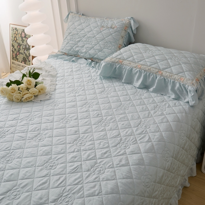 91家纺网 家纺一手货源 找家纺 （总）2025新款50莱赛尔双面天丝床盖三件套