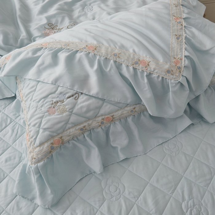 91家纺网 家纺一手货源 找家纺 （总）2025新款50莱赛尔双面天丝床盖三件套