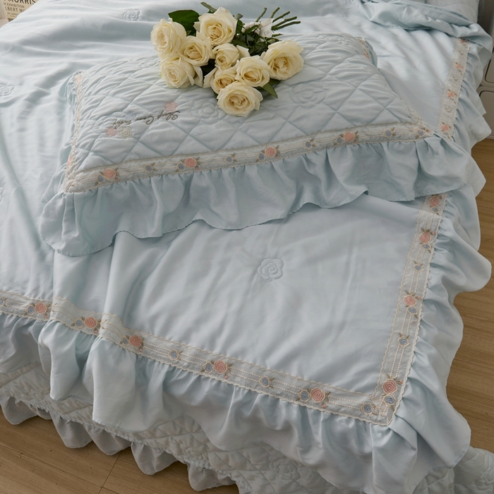 91家纺网 家纺一手货源 找家纺 （总）2025新款50莱赛尔双面天丝床盖三件套