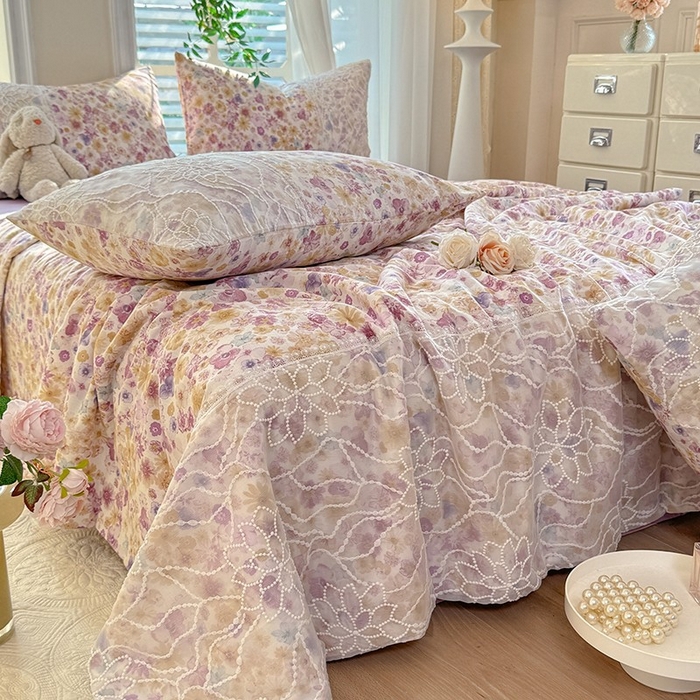 91家纺网 家纺一手货源 找家纺 （总）眠博士 2025新款双层纱印花雪纺夏被 