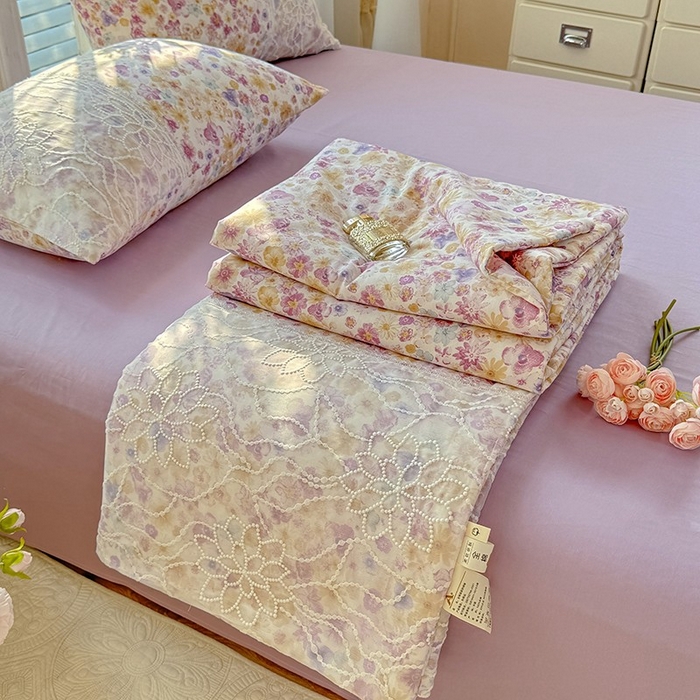 （总）眠博士 2025新款双层纱印花雪纺夏被 