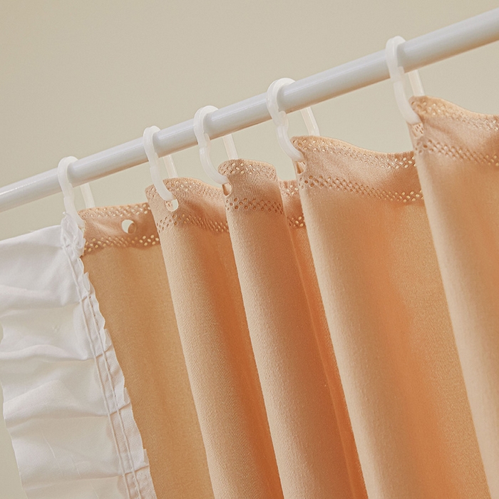 91家纺网 家纺一手货源 找家纺 浪幔纱蚊帐 2025新款A类遮光防摔蚊帐坐床拉链全底回底纯色加厚支架 心意橙【回底带帘款】