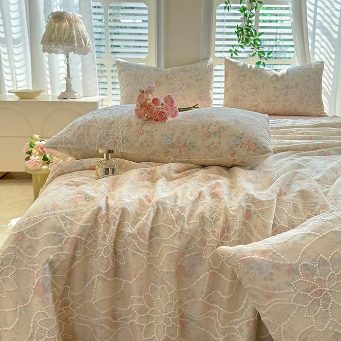 91家纺网 家纺一手货源 找家纺 眠博士 2025新款双层纱印花雪纺夏被  雪纺夏被-连灿