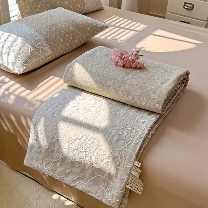 眠博士 2025新款双层纱印花雪纺夏被  雪纺夏被-涟漪