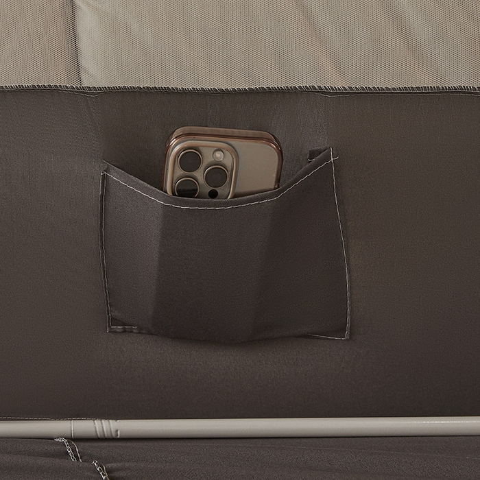 91家纺网 家纺一手货源 找家纺 浪幔纱蚊帐 2025新款A类遮光防摔蚊帐坐床拉链全底回底纯色加厚支架 星辰灰【回底无帘款】