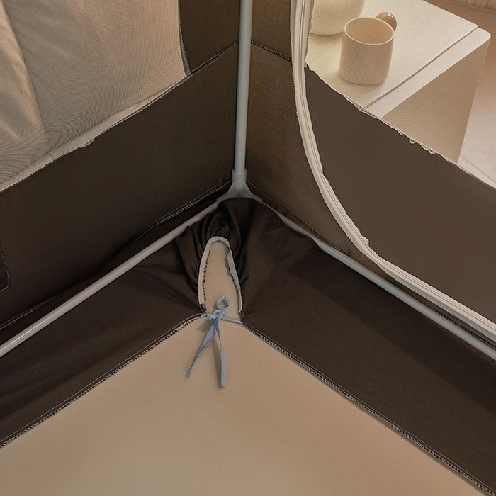 91家纺网 家纺一手货源 找家纺 浪幔纱蚊帐 2025新款A类遮光防摔蚊帐坐床拉链全底回底纯色加厚支架 星辰灰【全底带帘款】