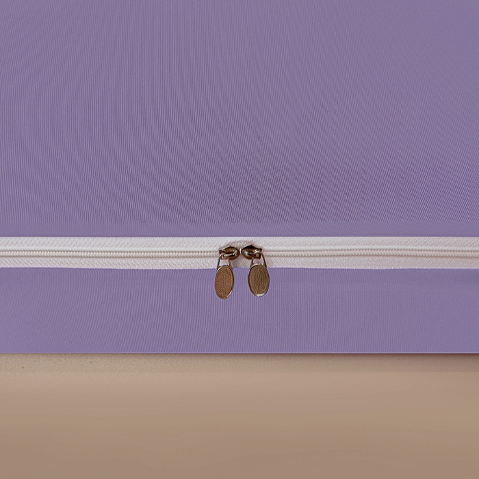 91家纺网 家纺一手货源 找家纺 浪幔纱蚊帐 2025新款A类遮光防摔蚊帐坐床拉链全底回底纯色加厚支架 优雅紫【全底带帘款】