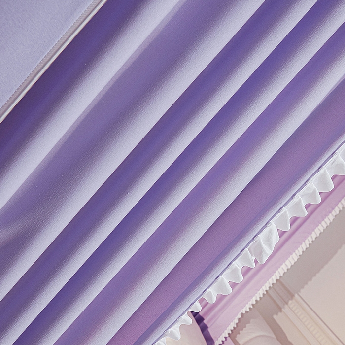 91家纺网 家纺一手货源 找家纺 浪幔纱蚊帐 2025新款A类遮光防摔蚊帐坐床拉链全底回底纯色加厚支架 优雅紫【全底带帘款】