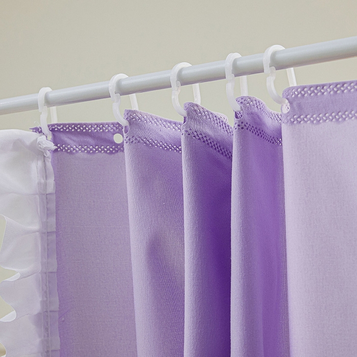 91家纺网 家纺一手货源 找家纺 浪幔纱蚊帐 2025新款A类遮光防摔蚊帐坐床拉链全底回底纯色加厚支架 优雅紫【全底带帘款】