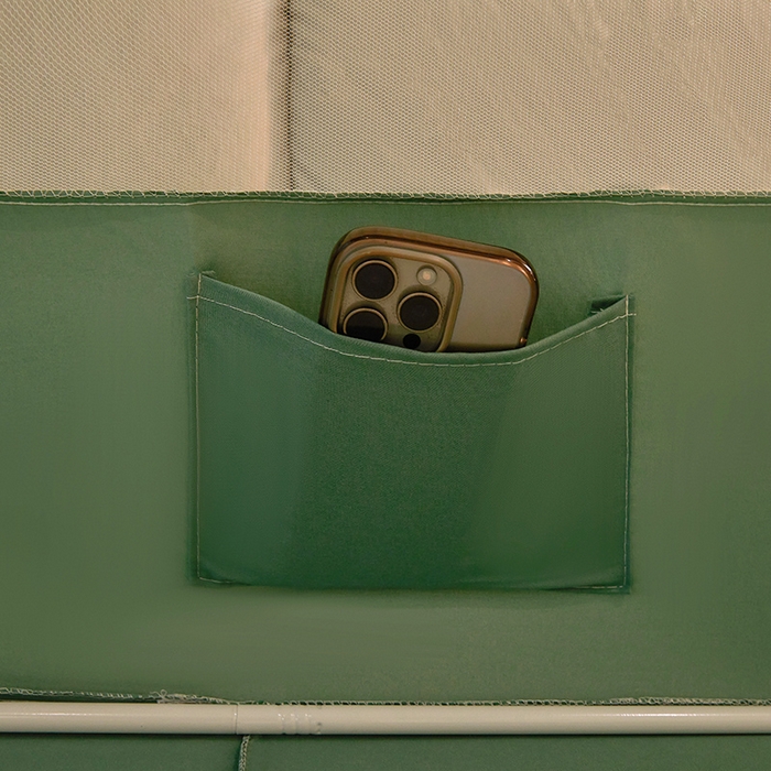 91家纺网 家纺一手货源 找家纺 浪幔纱蚊帐 2025新款A类遮光防摔蚊帐坐床拉链全底回底纯色加厚支架 橄榄绿【全底无帘款】