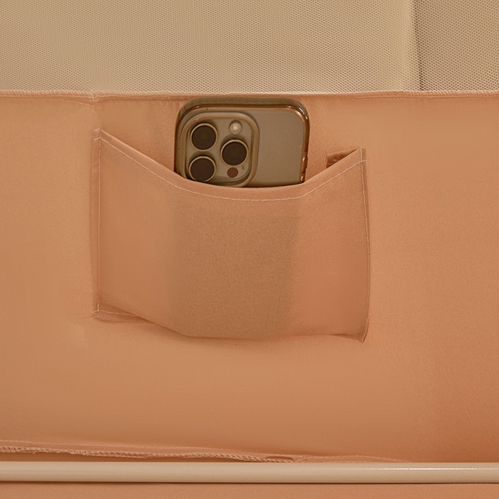 91家纺网 家纺一手货源 找家纺 浪幔纱蚊帐 2025新款A类遮光防摔蚊帐坐床拉链全底回底纯色加厚支架 心意橙【全底无帘款】