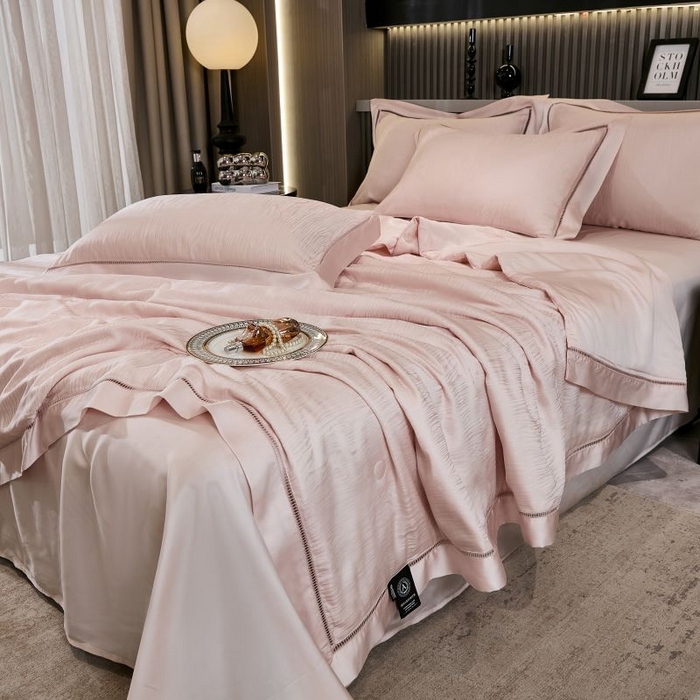 91家纺网 家纺一手货源 找家纺 （总）眠博士2025新款提花夏被四件套多件套