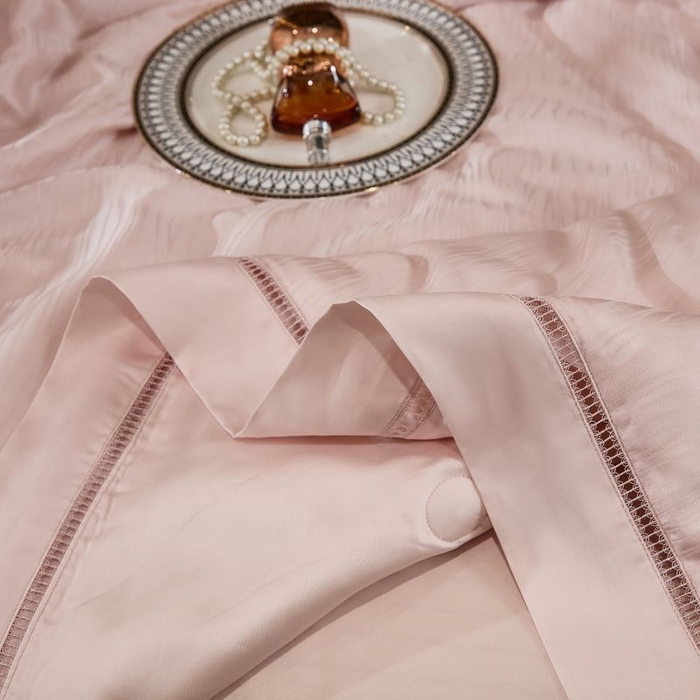 91家纺网 家纺一手货源 找家纺 眠博士2025新款提花夏被四件套多件套 香盈粉