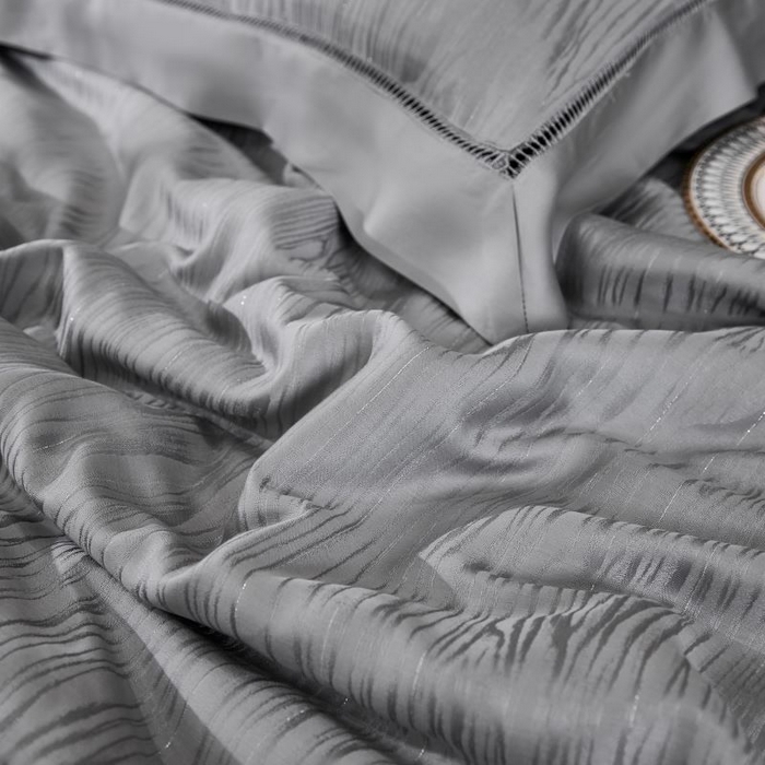 91家纺网 家纺一手货源 找家纺 眠博士2025新款提花夏被四件套多件套 雅致灰