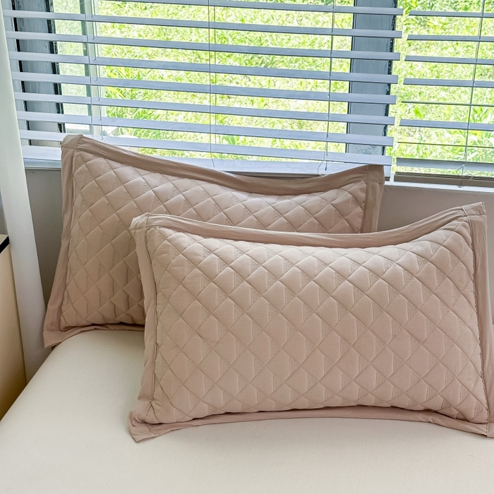 91家纺网 家纺一手货源 找家纺 （总）橘夏家纺 2025新款凉感雪肌棉纯色枕套