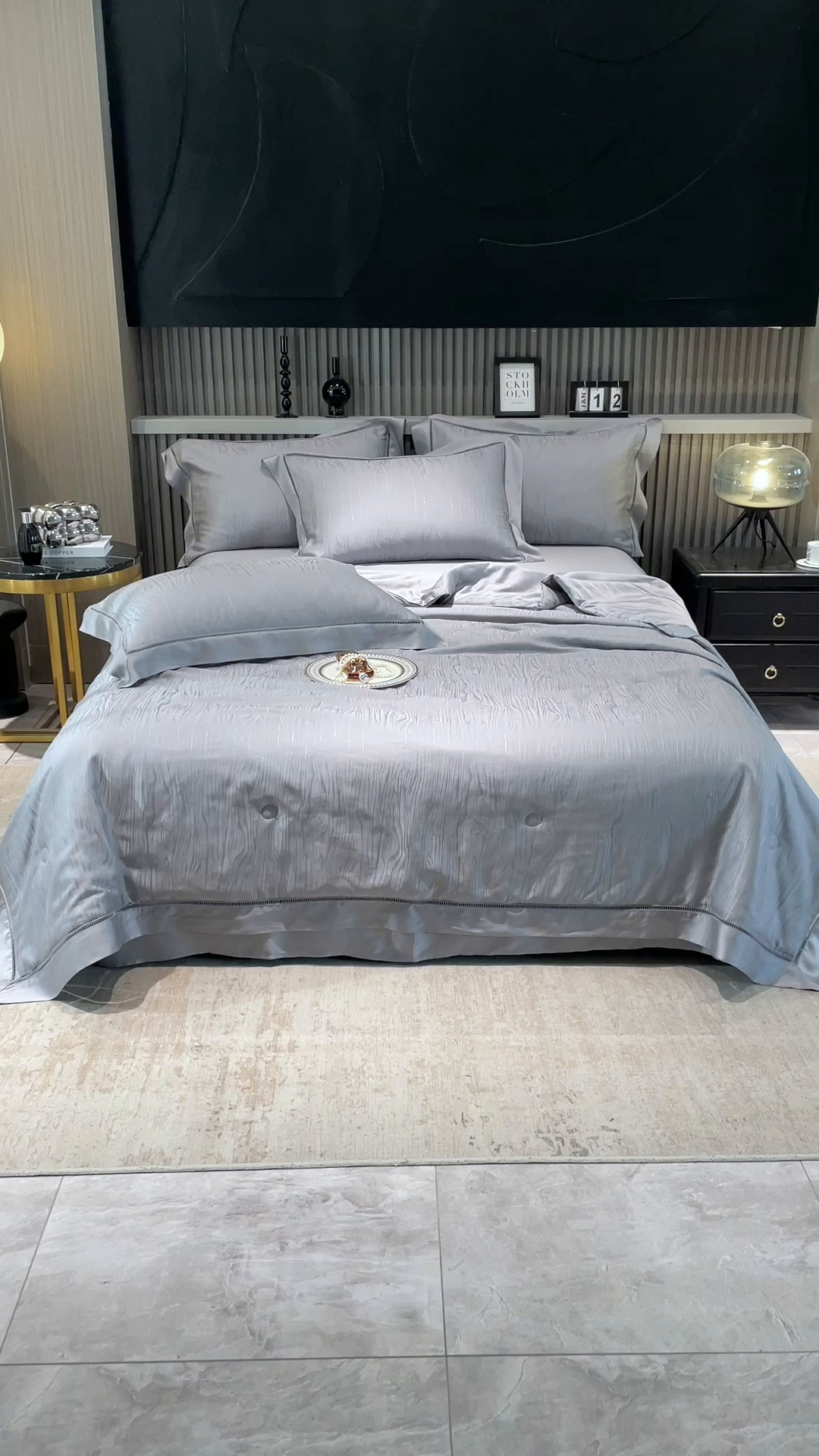 91家纺网 家纺一手货源 找家纺 眠博士2025新款提花夏被四件套多件套 香盈粉