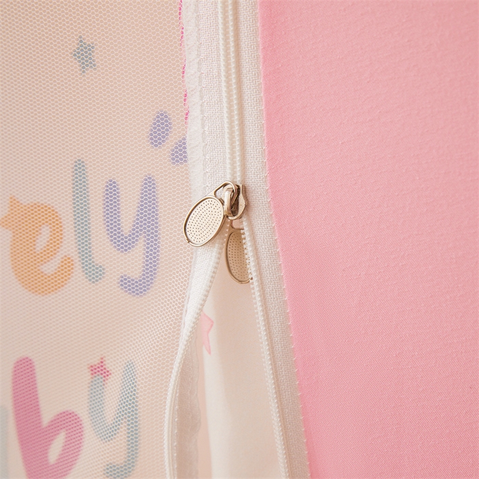 91家纺网 家纺一手货源 找家纺 浪幔纱蚊帐 2025新款A类可拆卸床单全底防摔蚊帐遮光床帘一体式回底拉链坐床 可爱乐园【回底款】