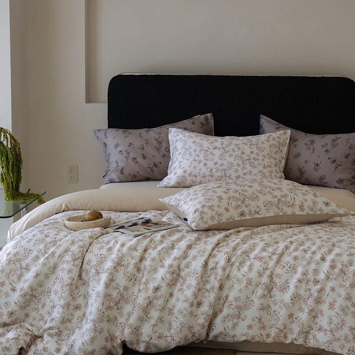 91家纺网 家纺一手货源 找家纺 （总）咏绒家纺工厂店 2025新款A类奥地利进口天丝轻奢花卉款四件套系列