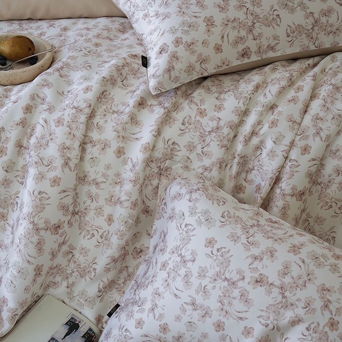 91家纺网 家纺一手货源 找家纺 （总）咏绒家纺工厂店 2025新款A类奥地利进口天丝轻奢花卉款四件套系列